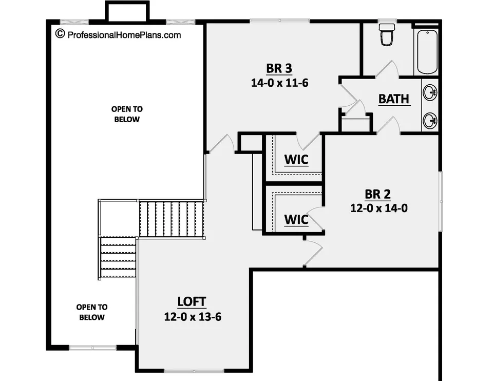 The Nestin second level floor plan